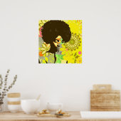 Poster Enfant à fleurs (Cuisine)