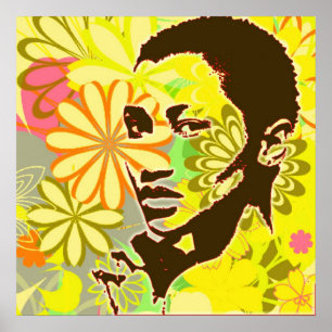 Poster Enfant à fleurs