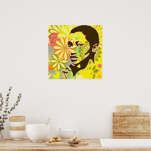 Poster Enfant à fleurs (Cuisine)