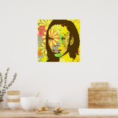 Poster Enfant à fleurs (Cuisine)