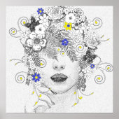 Poster Enfant à fleurs (Devant)