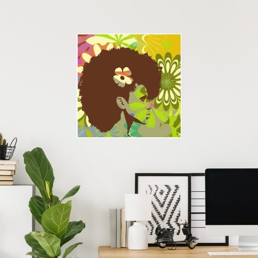 Poster Enfant à fleurs2 (Bureau à domicile)