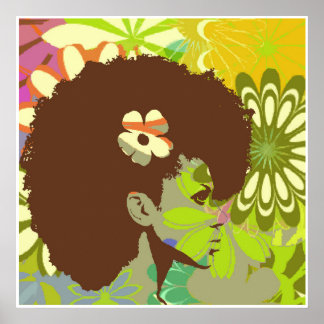 Poster Enfant à fleurs2