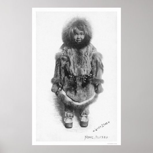 Poster Enfant À Fur Nome Alaska 1920 (Devant)