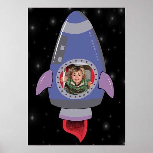 Poster Enfant à Rocket Ship Space Travel Room (Devant)