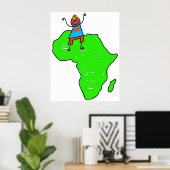 Poster Enfant africain (Bureau à domicile)