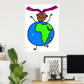 Poster Enfant africain (Bureau à domicile)