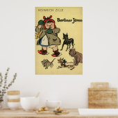 Poster Enfant avec chiots (Cuisine)