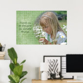 Poster enfant avec marguerite (Bureau à domicile)