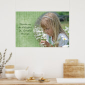 Poster enfant avec marguerite (Cuisine)
