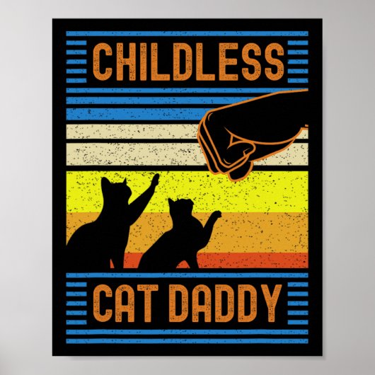 Poster Enfant Chat Daddy 2024 Pour Président (Devant)