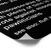 Poster Enfant Chat Lady Funny Dictionnaire Définition (Coin)