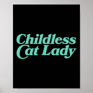 Poster Enfant Chat Lady Retro Vibrant