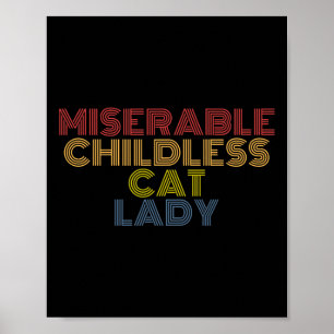 Poster Enfant Chat Lady Retro Vintage