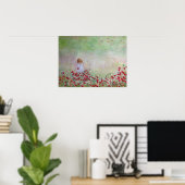 Poster Enfant Dans le champ de fleurs (Bureau à domicile)