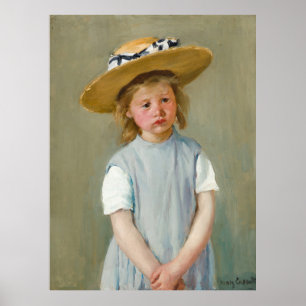 Poster Enfant dans un Casquette de paille, 1886 par Mary