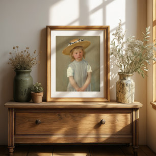 Poster Enfant dans un Casquette de paille   Mary Cassatt