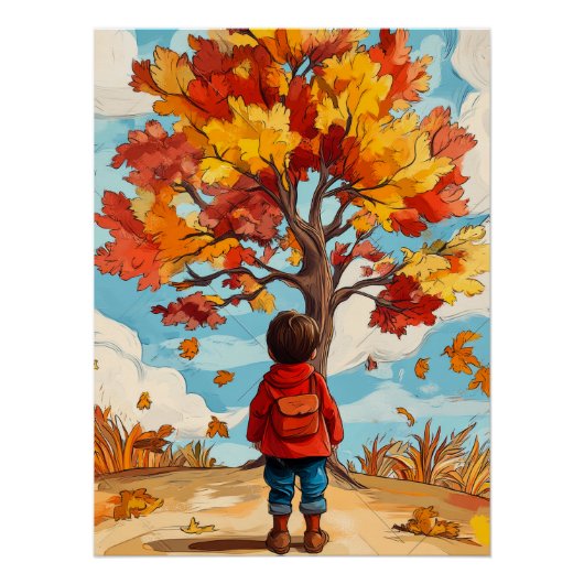 Poster Enfant d'automne (Devant)