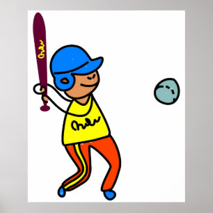 Poster Enfant de baseball