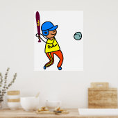 Poster Enfant de baseball (Cuisine)