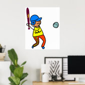 Poster Enfant de baseball (Bureau à domicile)