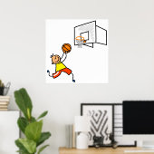 Poster Enfant de basket-ball (Bureau à domicile)