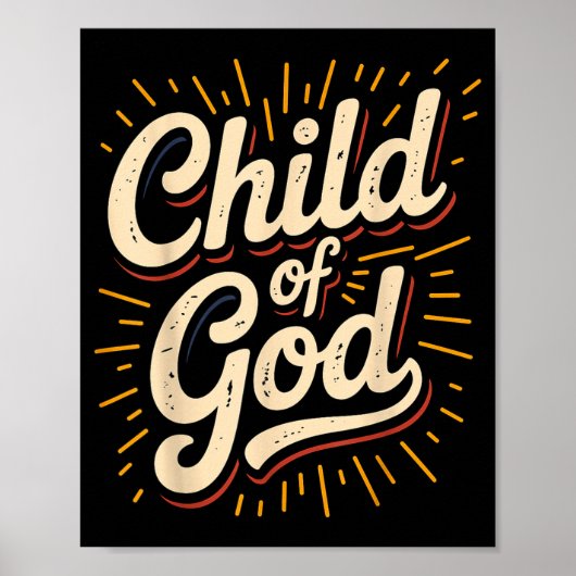 Poster Enfant de Dieu Foi chrétienne (Devant)
