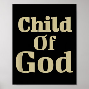Poster Enfant De Dieu Rétro Jésus Religieux Bible Chrétie
