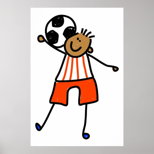 Poster Enfant de football (Devant)