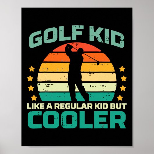 Poster Enfant de golf comme refroidisseur régulier golfeu (Devant)