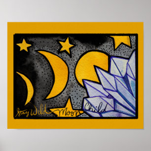 Poster Enfant de la Lune Sauvage Phases de la Lune