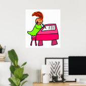 Poster Enfant de l'école (Bureau à domicile)