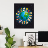 Poster Enfant du monde (Bureau à domicile)