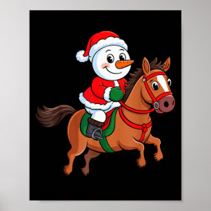 Poster Enfant en bas âge Bonhomme de neige Chapeau de Pèr