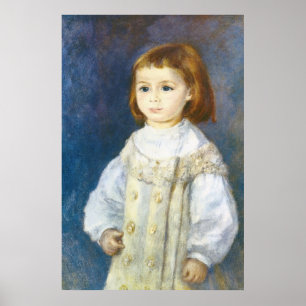 Poster Enfant en blanc par Pierre Auguste Renoir