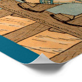 Poster Enfant et fille des années 1920 en automne (Coin)