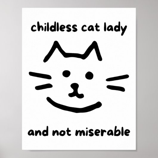 Poster Enfant Et Pas Misérable Chat Lady Pour (Devant)