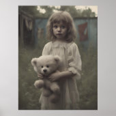 Poster Enfant fantôme triste au cirque Vintage abandonné (Devant)