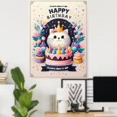 Poster Enfant Fille anniversaire (Bureau à domicile)