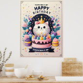 Poster Enfant Fille anniversaire (Cuisine)
