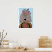 Poster Enfant Fleur Caniche Hippie (Cuisine)