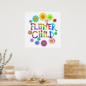 POSTER ENFANT FLEURS (Cuisine)