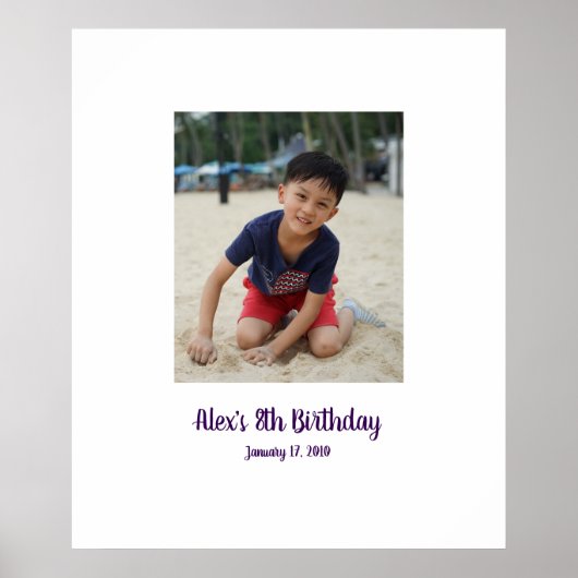 Poster Enfant huitième anniversaire 8e connexion carte de (Devant)