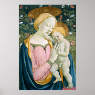 Poster Enfant Jésus et Vierge - Domenico Veneziano Affich