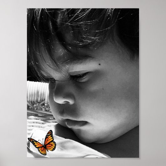 Poster Enfant papillon (Devant)