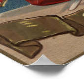 Poster Enfant priant au dîner-table (Coin)