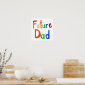Poster Enfant Texte Futur Papa T-shirts et cadeaux (Cuisine)