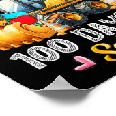 Poster Enfants 100 Jours De Véhicule De Construction Scol (Coin)