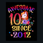 Poster Enfants 10e anniversaire fête mignonne Unicorn fil<br><div class="desc">Enfants 10e anniversaire fête mignonne Unicorn fille 10 ans Anniversaire</div>