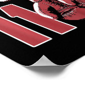 Poster Enfants 11 ans Boxer Anniversaire Party 11e annive (Coin)